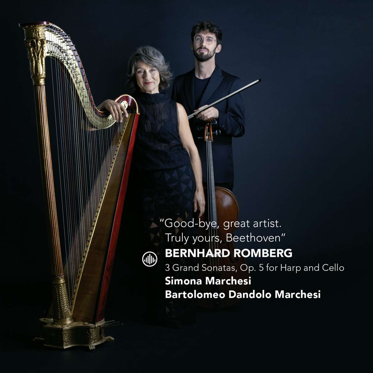 Cover: Bernhard Romberg: Sonaten für Harfe & Cello op.5 Nr.1-3
